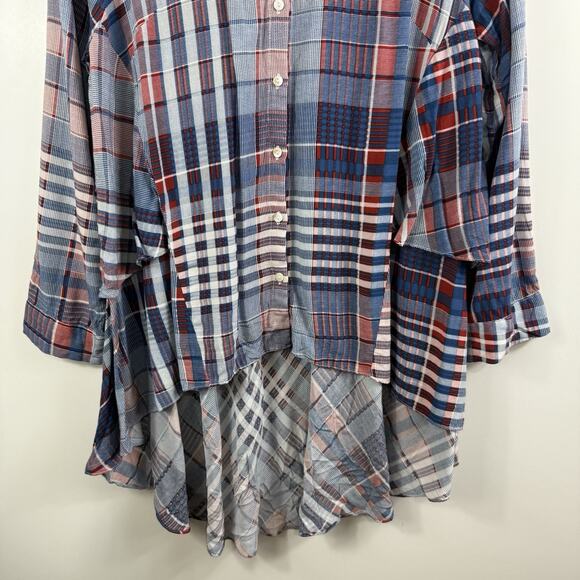 See and be seen Plaid Button Down Shirt for Women M - Picture 3 of 16